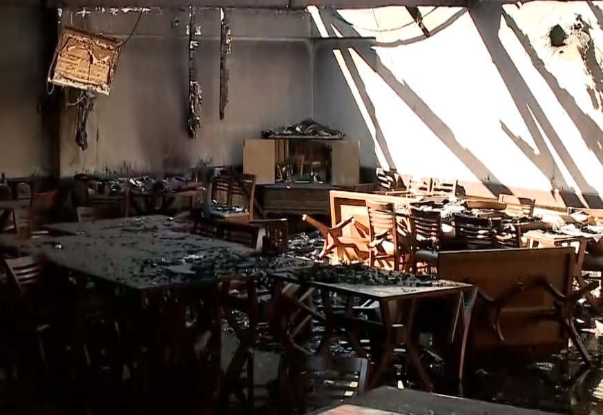 inc&ecirc;ndio restaurante
