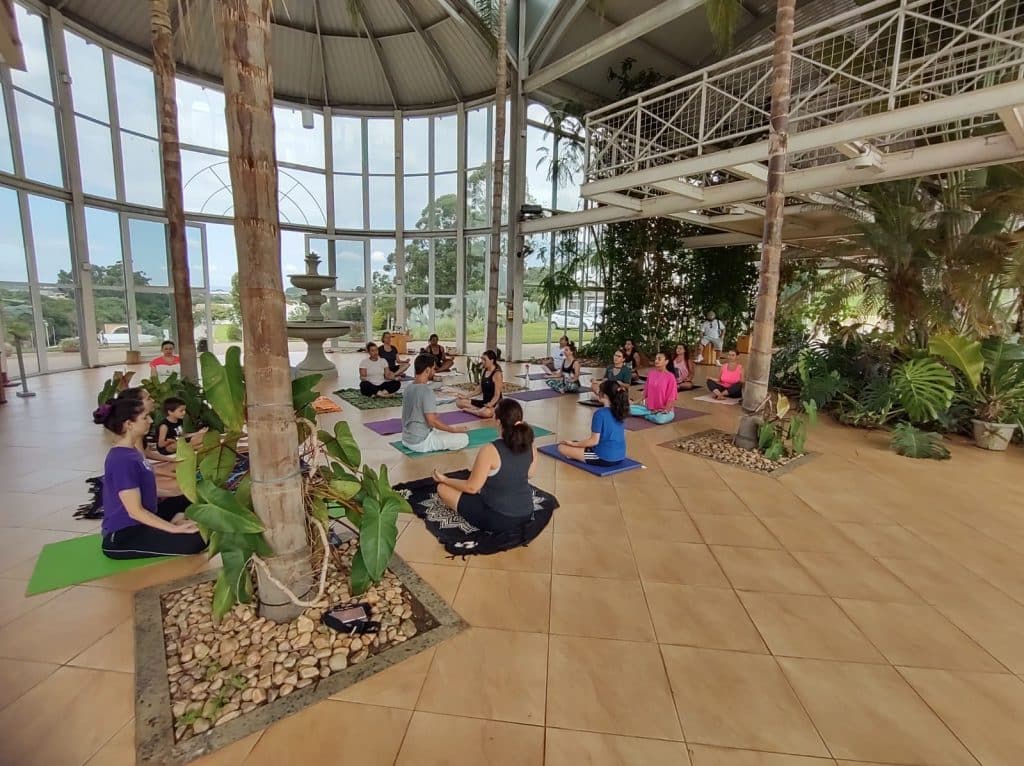 Aula gratuita de Yoga no Jardim Bot&acirc;nico de Sorocaba