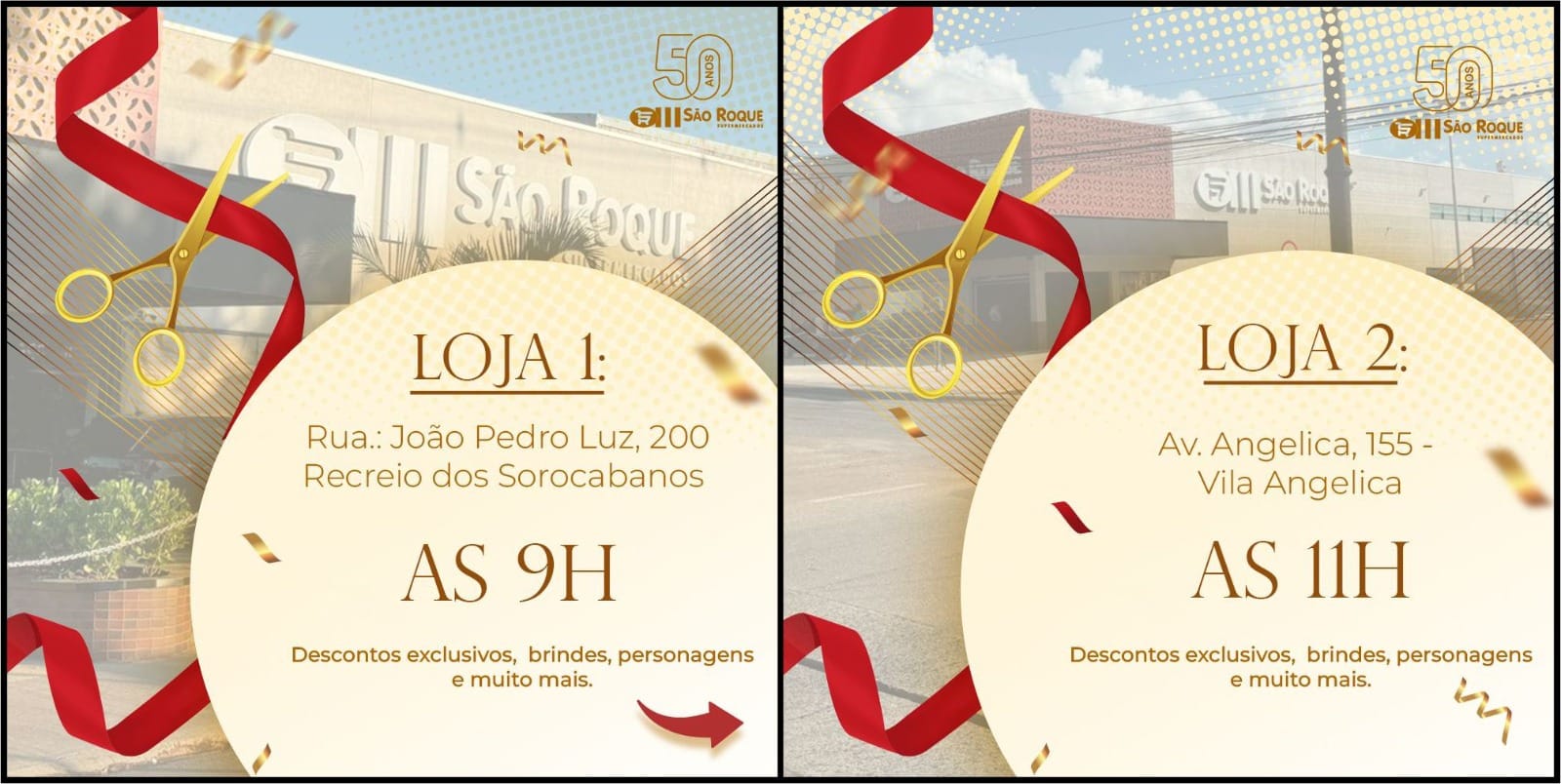 Imagem de capa de inaugura&ccedil;&atilde;o do Supermercado S&atilde;o Roque.