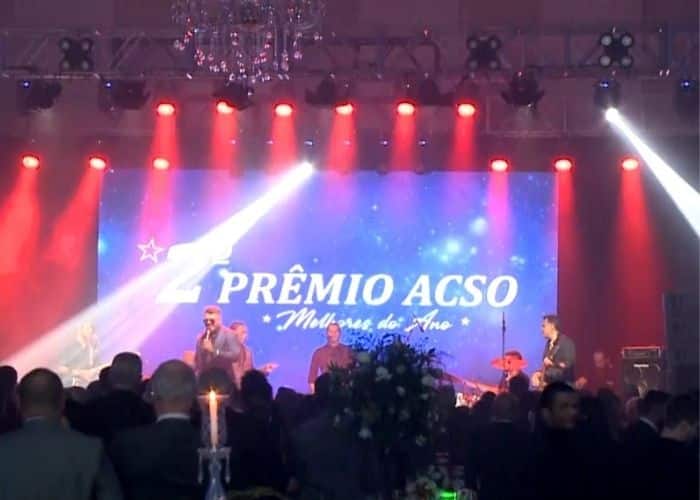Palco do evento Melhores do Ano da ACSO.