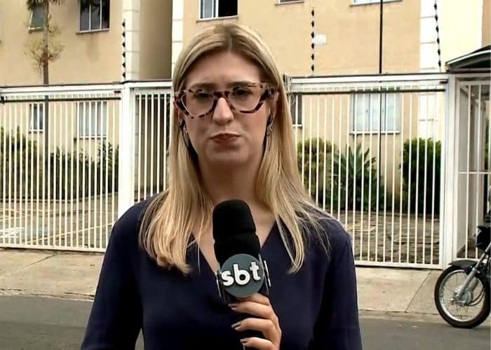 Rep&oacute;rter Nicole Bonentti falando sobre o caso.