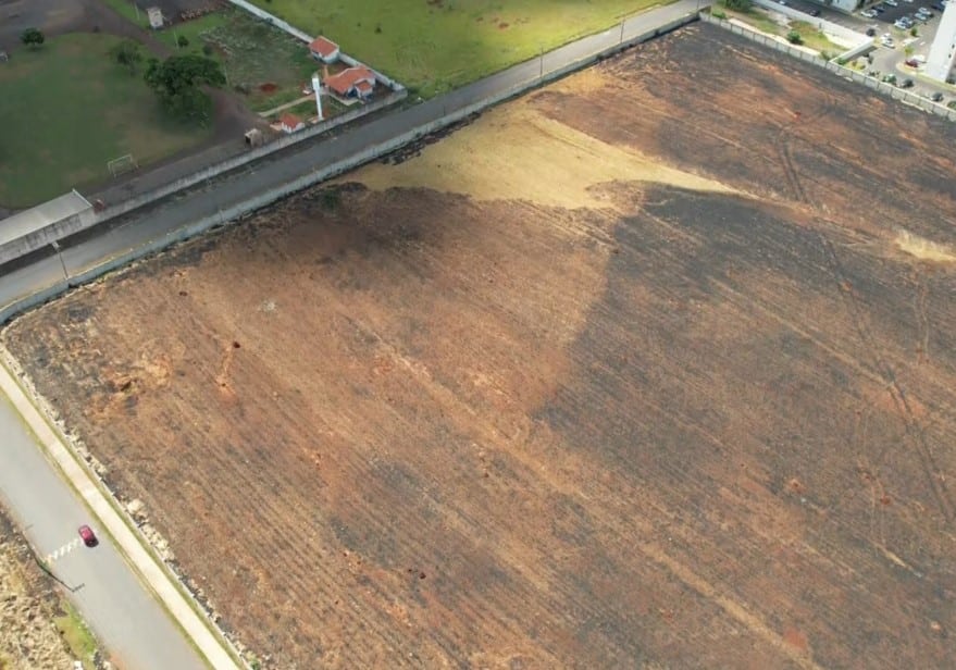 Vis&atilde;o a&eacute;rea do drone que far&aacute; a fiscaliza&ccedil;&atilde;o de crimes ambientais.