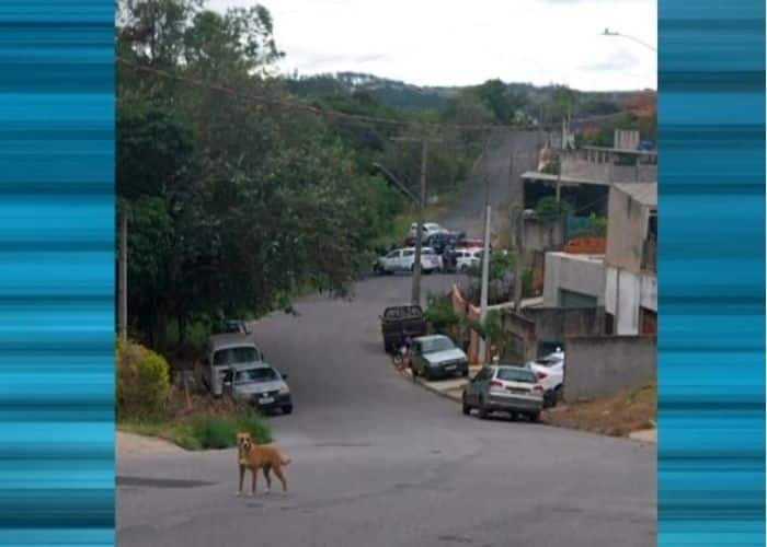 Local onde homem morreu ap&oacute;s a abordagem em Pilar do Sul.