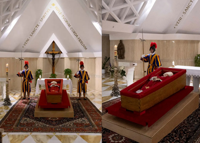 Vaticano divulga fotos do corpo do Papa Francisco no velório