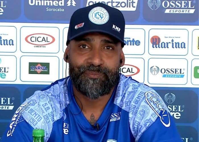 Diego Coelho, t&eacute;cnico do S&atilde;o Bento.