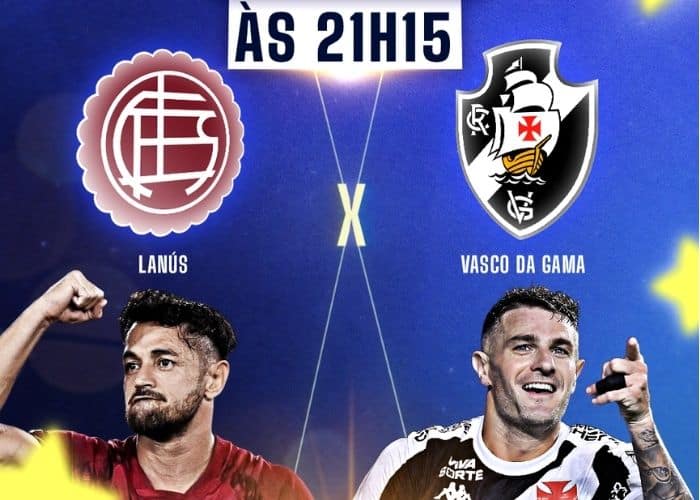 Capa do jogo entre Lan&uacute;s e Vasco da Gama.