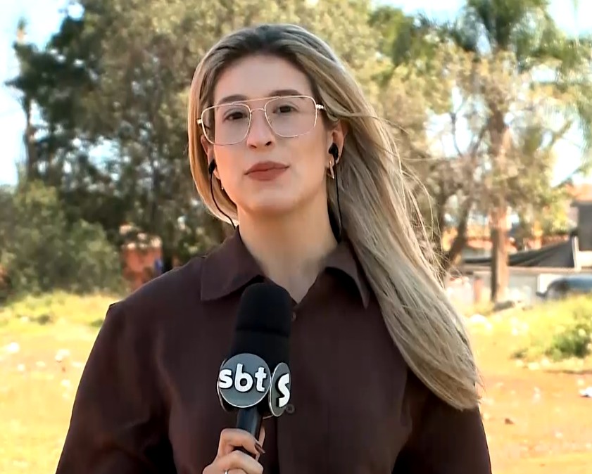 Rep&oacute;rter Nicole Bonentti falando sobre o caso.
