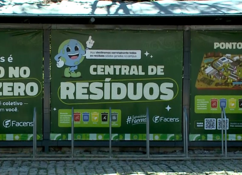Fachada da Central de Res&iacute;duos da Facens.