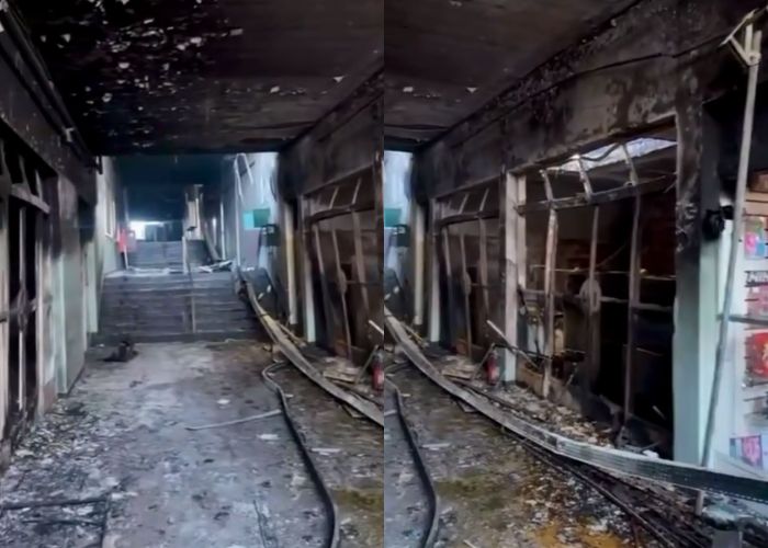 Galeria e lojas ap&oacute;s inc&ecirc;ndio