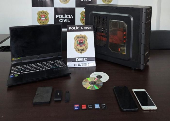 Homem &eacute; preso por armazenar e compartilhar pornografia infantil, em Salto