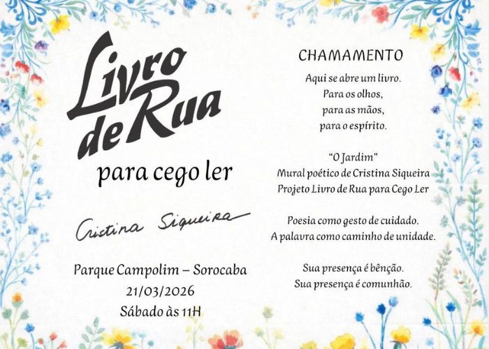 Inaugura&ccedil;&atilde;o de mural liter&aacute;rio com acessibilidade para cegos, em Sorocaba