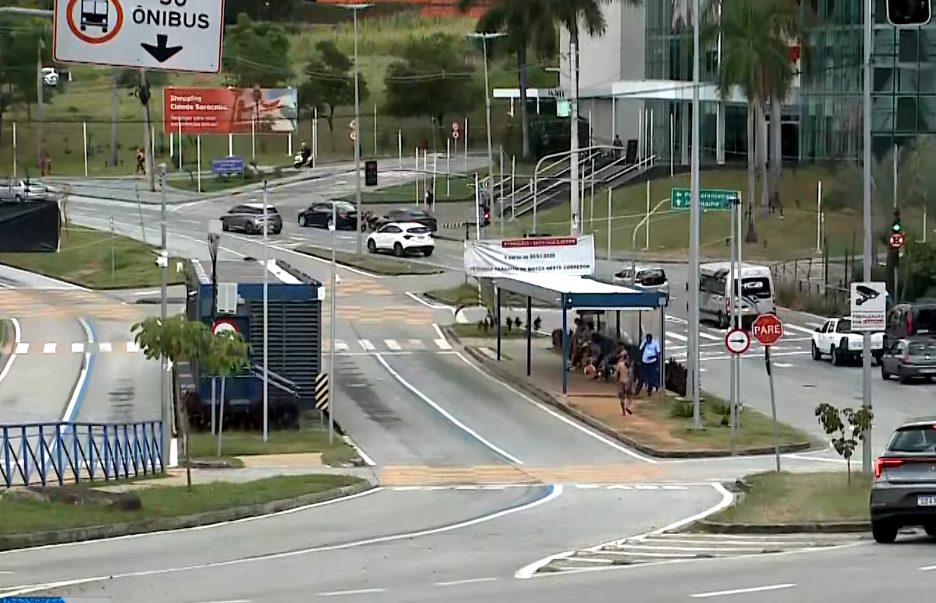 Imagem da faixa do BRT.