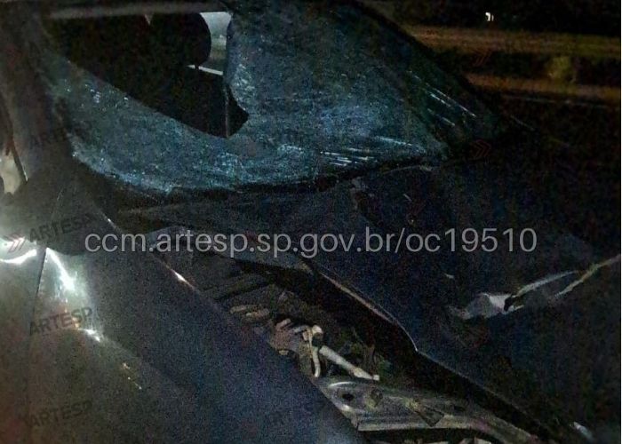 Imagem do carro ap&oacute;s o atropelamento