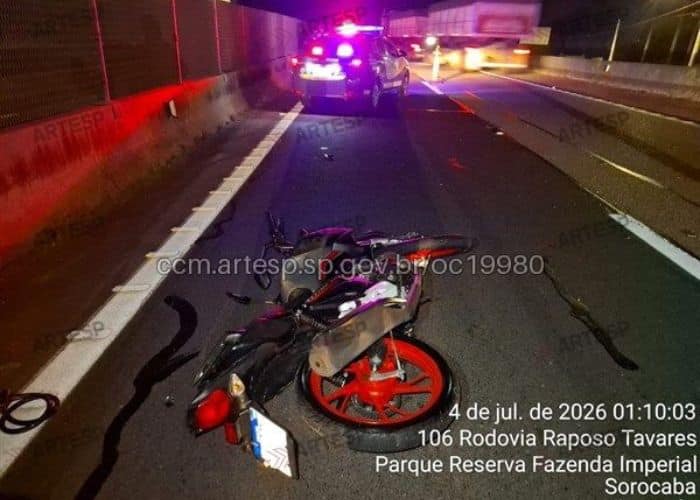 Motociclista morre em acidente na Raposo Tavares, em Sorocaba
