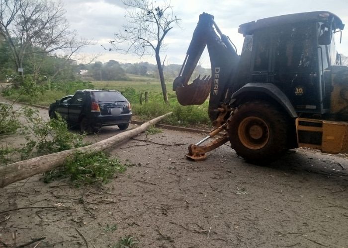 Homem morre depois de queda de árvore sobre veículo durante fortes ventos em Cesário Lange