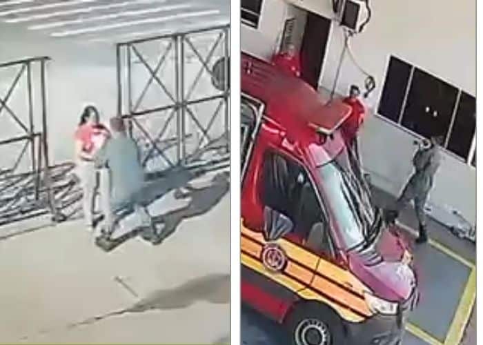 bombeiro salva bebe