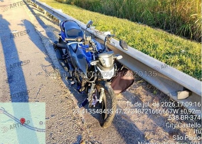 Motociclista morre por bater na traseira de carreta em Itu
