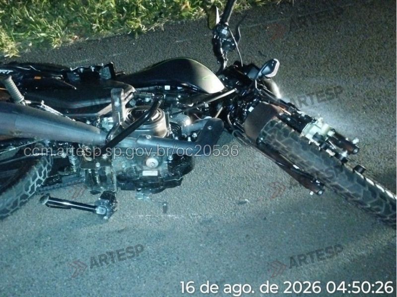 Acidente na Rodovia dos Bandeirantes deixa motociclista ferido em Itupeva