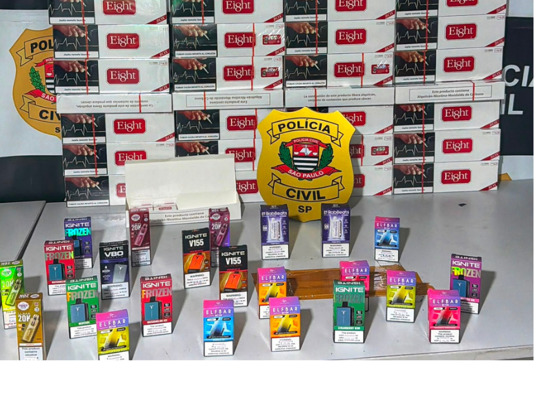 Polícia apreende cigarros eletrônicos e cigarros em adega de Itu