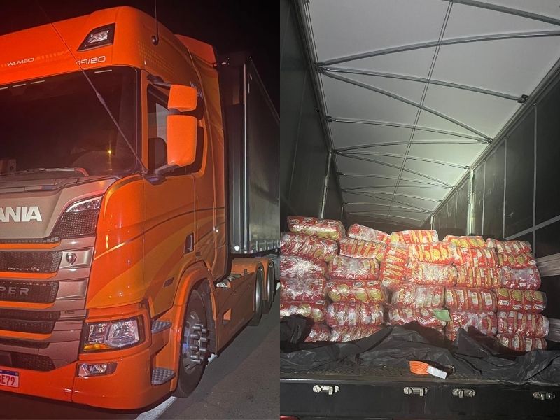 Caminhão carregado com macarrão é recuperado em rodovia de São Roque