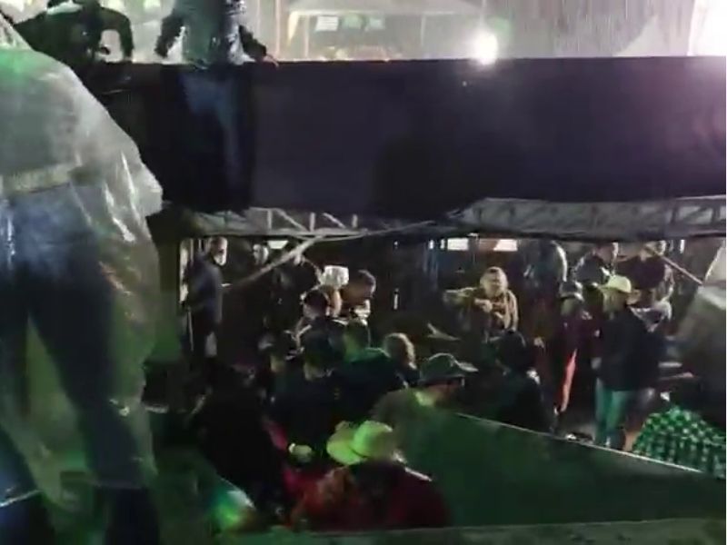 Camarote desaba durante festa em Campo Limpo Paulista e deixa 24 feridos