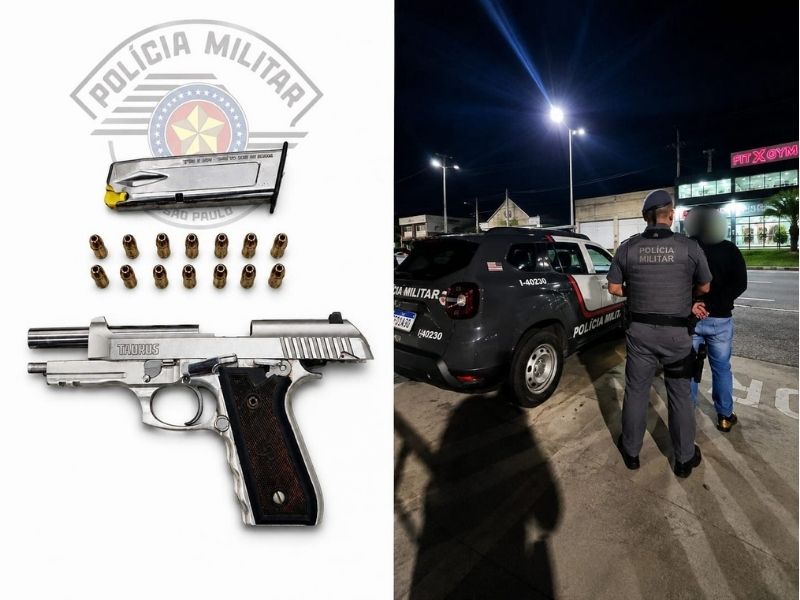 Homem é preso com pistola durante cobrança de dívida em Piedade