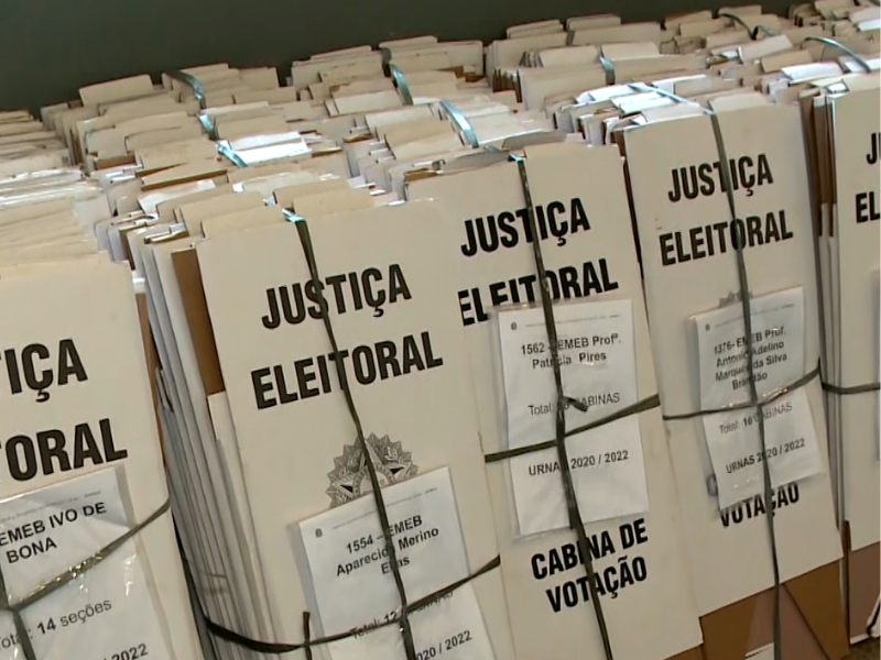 Imagem de pastas da Justi&ccedil;a Eleitoral.