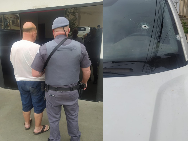 Pai é preso por atirar contra o próprio filho em Ibiúna