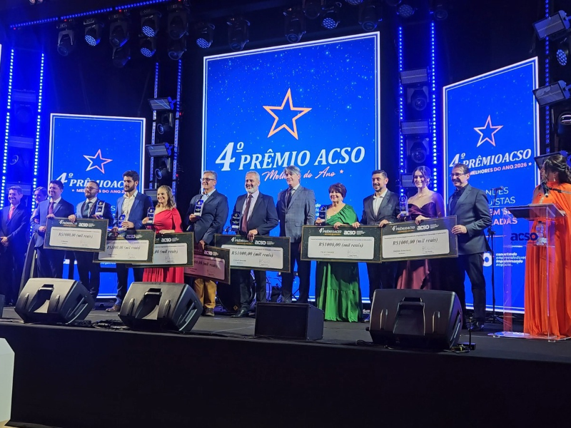 4º Prêmio Melhores do Ano da ACSO recebe 600 convidados em noite de sofisticação e homenagens ao empreendedorismo no Floresta