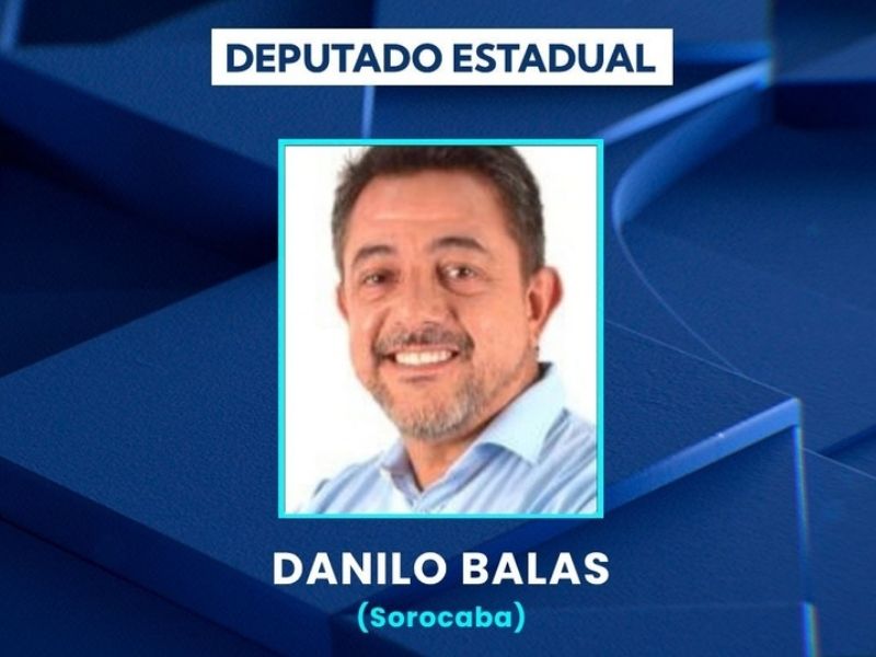 Natural de Sorocaba, Danilo Balas é reeleito deputado estadual