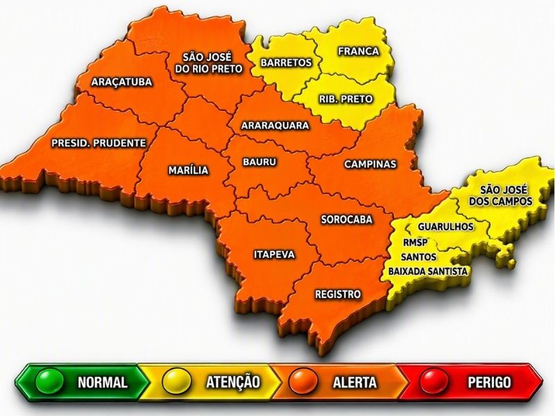 Defesa Civil alerta para chuva forte em Sorocaba e Itapeva nesta terça-feira (6)
